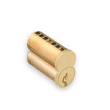 GMS - SFIC- Small Format Interchangeable Core - 6 Pin - Uncombinated (No Pins) - Keyway (Best A) - Polished Brass