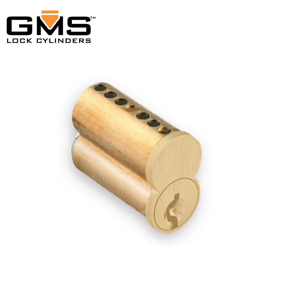 GMS - SFIC- Small Format Interchangeable Core - 6 Pin - Uncombinated (No Pins) - Keyway (Best A) - Polished Brass