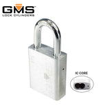 GMS ICP175 - IC Padlock - SFIC Core - 1-3/4  Body - 1 Shackle Length - US26D - Satin Chrome