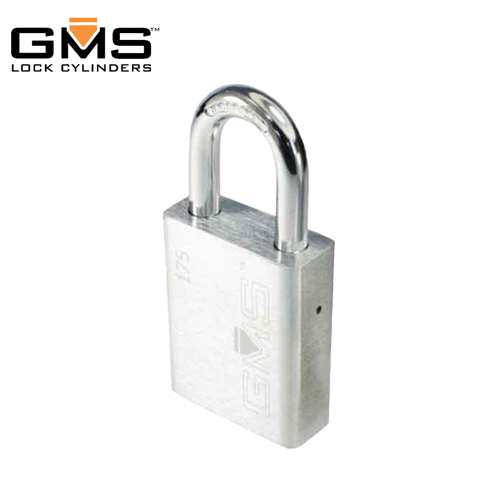 GMS ICP175 - IC Padlock - SFIC Core - 1-3/4 Body - 2 Shackle Length - US26D - Satin Chrome - SC1