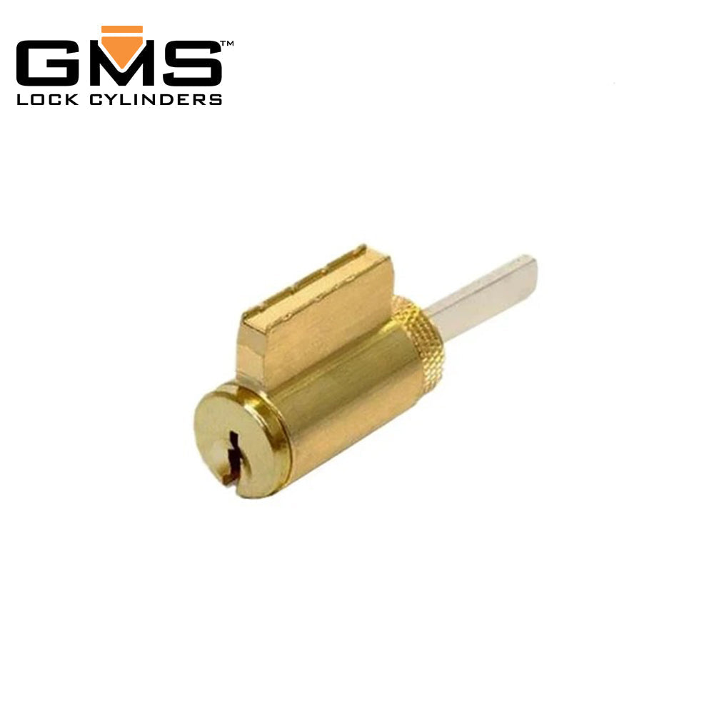 GMS KIK Cylinder - w/ Multi-Tailpiece - 5-Pin - US3 - Polished Brass