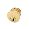 GMS Mortise Cylinder - 1" - 5-Pin - US3 - Polished Brass - AW - (Arrow)