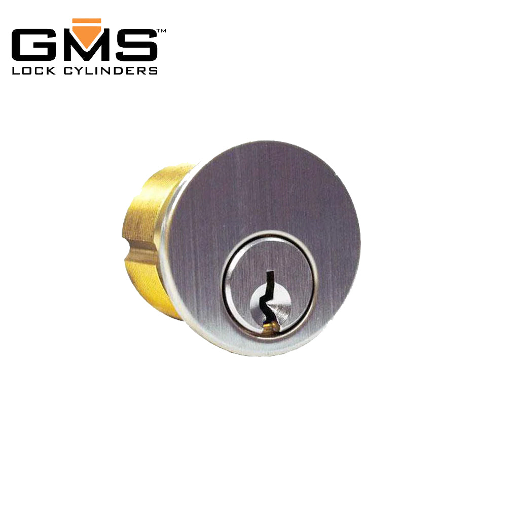 GMS Mortise Cylinder - 1 - 5-Pin - US26D - Satin Chrome - SC1 - Keyed Alike In 10 / KA10