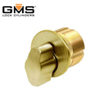 GMS Thumb-Turn Mortise Cylinder - 1 - US3 - Polished Brass