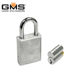 GMS P175 Standard Padlock w/ Rekeyable Cylinder - 1-3/4 Body - 1 Shackle Length - Schlage C - SC1 Keyway - US26D Satin Chrome - OB Keying