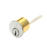 GMS Rim Cylinder - 1-1/8" - 5 Pin - US26D - Satin Chrome - KW - (Kwikset)