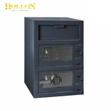 Hollon FDD-3020EK B-Rated Double Door Depository Safe with - Key & Electronic Keypad Lock