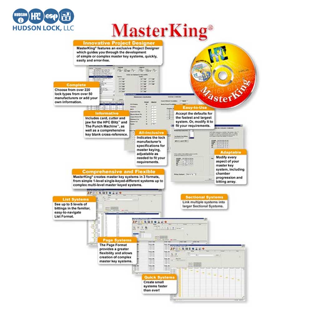 Hudson Lock MasterKing and HT-CMK1 Combo Pack