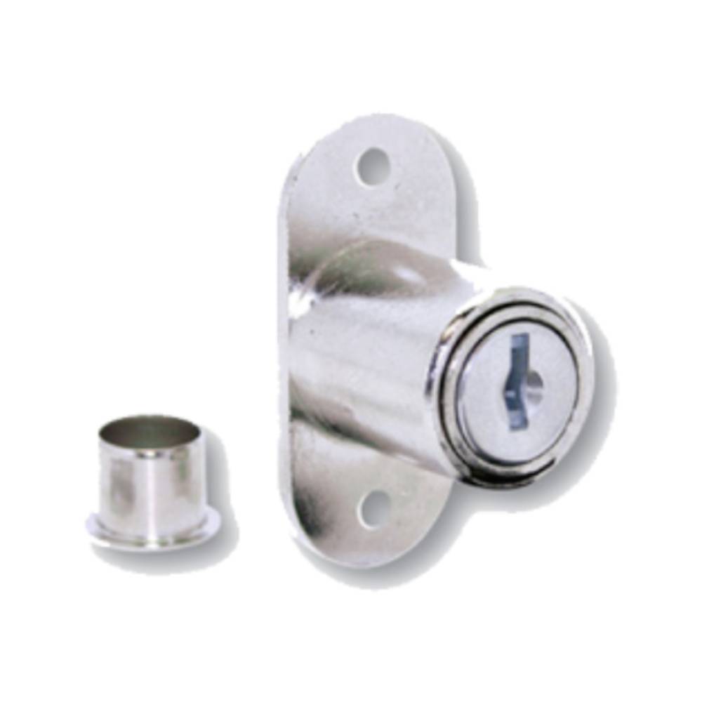 Hudson Lock Flush Mount Plunger Lock KA 201, Stainless Steel Appearance