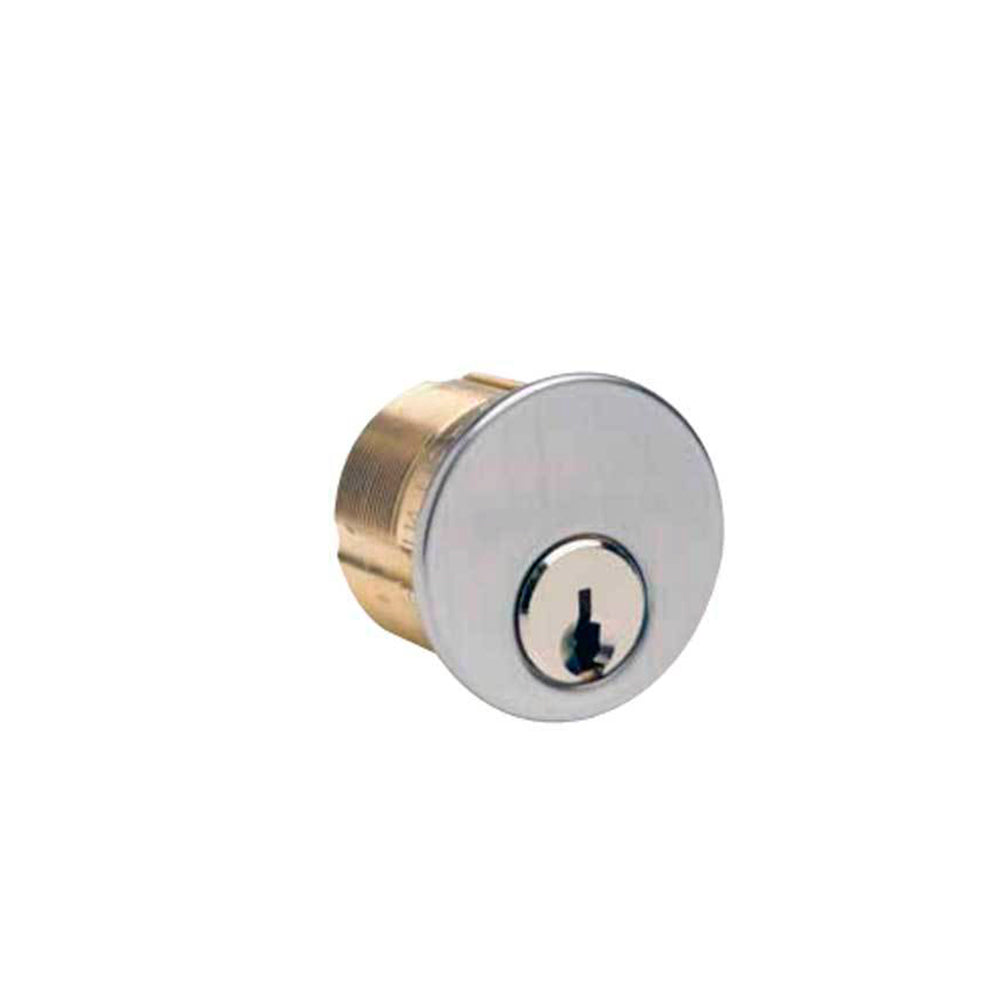 ILCO - 7165 - Mortise Cylinder - 5 Pin - 1" - Kwikset - Adams Rite Cam - KA2 - 26D - Satin Chrome - Grade 1