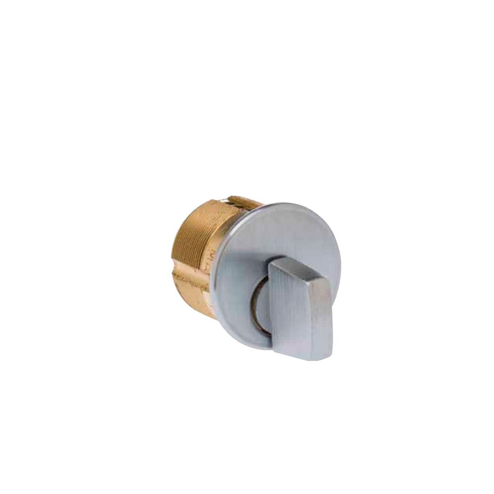 ILCO - 7181 - Turnknob Mortise Cylinder - 1 1/8" - Standard Cam - 26D - Satin Chrome - Grade 1