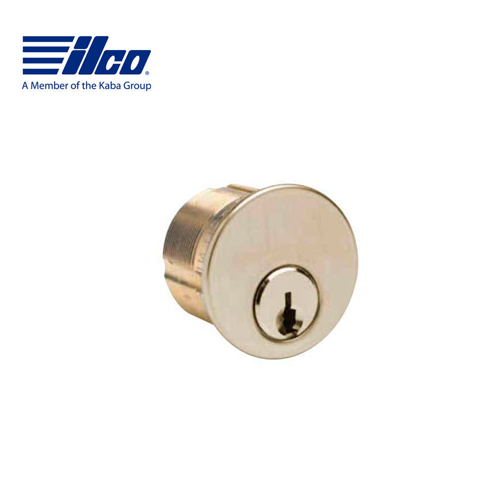 ILCO - 7185 - Mortise Cylinder - 5 Pin - 1 1/8" - Schlage C - Standard Cam - KA2 - 03 - Bright Brass - Grade 1