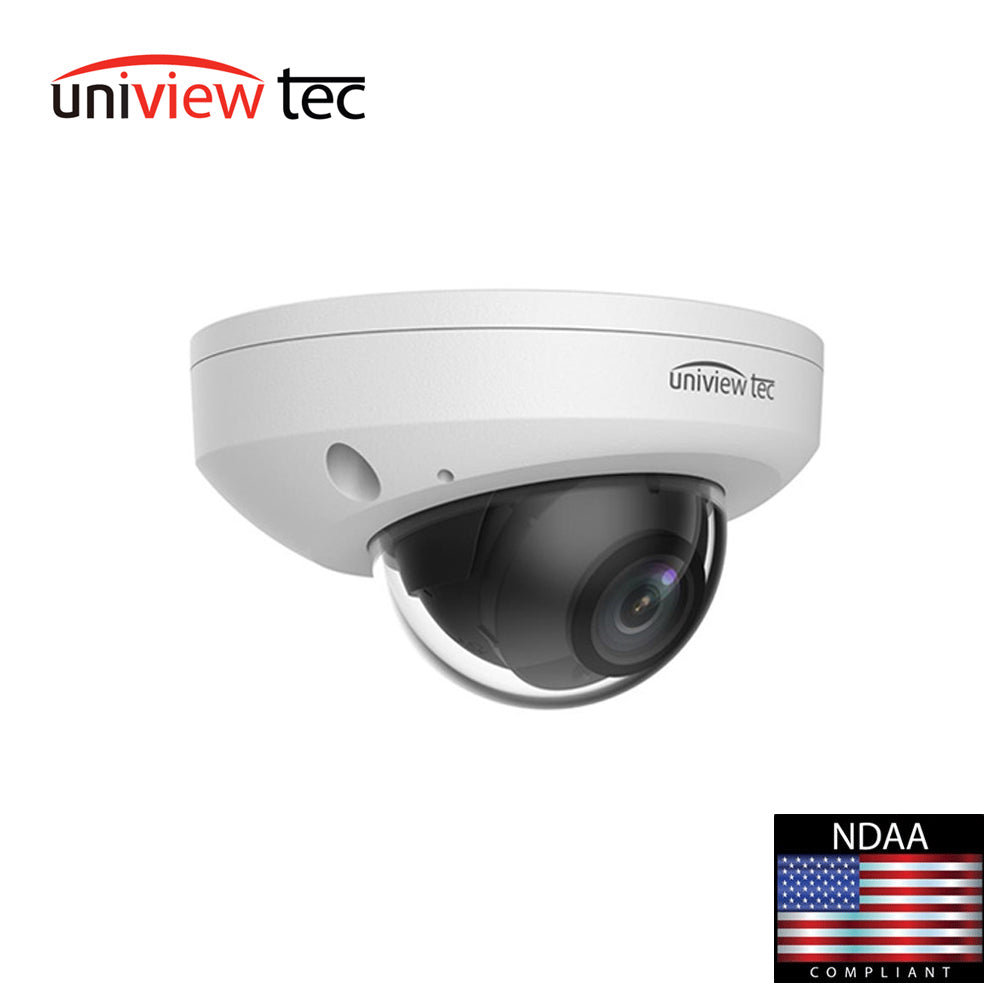 Uniview Tec IPVLP428X IR Low Profile Vandal Dome Camera 2.8mm 4MP True Day/Night Lighthunter WDR