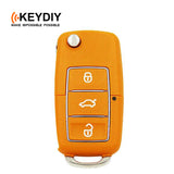 KEYDIY - VW Style 3 Buttons Universal Key Fob  - Yellow (B01-3-YELLOW)