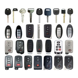 AKS KEYS Aftermarket Starter Pack with 30 Toyota Lexus Remotes, Shells, Key Blanks, Blades and Transponder Keys