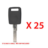 2001 - 2006 Audi key Shell / HU66 (25 Pack)