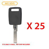 2001 - 2006 Audi key Shell / HU66 (25 Pack)