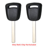 2010 - 2019 Buick Chevrolet GMC Transponder Key Shell 8 - 10 Cuts - HU100 (2 Pack)