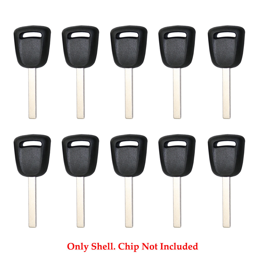 2010 - 2019 Buick Chevrolet GMC Transponder Key Shell 8 - 10 Cuts - HU100 (10 Pack)