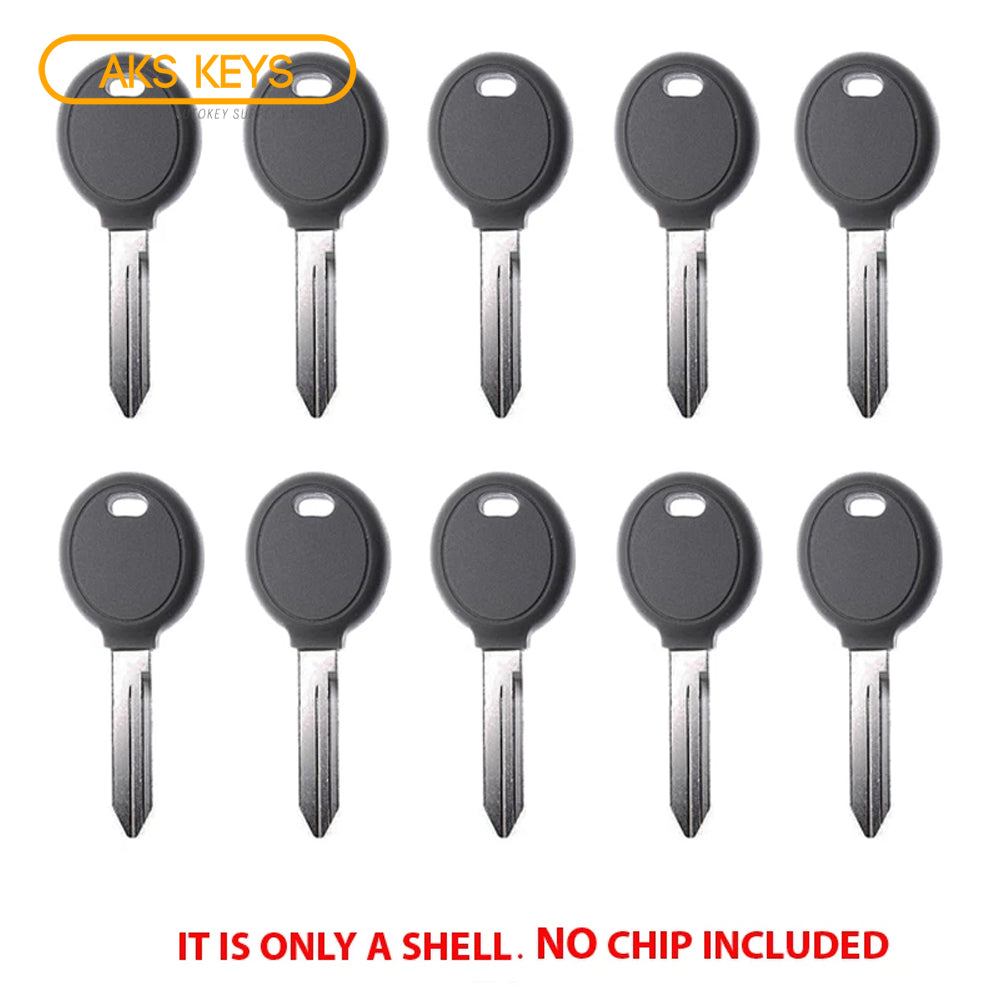 1998 - 2014 Chrysler Dodge Jeep Transponder Key Shell - Y159 (10 Pack)