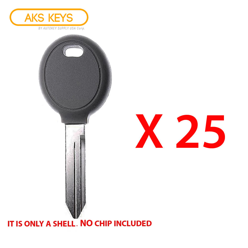 1998 - 2014 Chrysler Dodge Jeep Transponder Key Shell - Y159 (25 Pack)