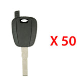 2012 - 2018 Fiat 500 RAM Promaster Transponder Key Shell - SIP22 (50 Pack)