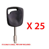 2000 - 2008 Jaguar Ford Transponder Key Shell - FO21T7 -Tibbe (25 Pack)