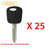 1996 - 2006 Ford Lincoln Mercury Key Shell  H72PT (25 Pack)