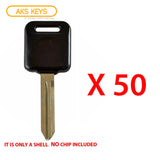 1999 - 2014 Nissan Infiniti Transponder Key Shell - DA34 (50 Pack)