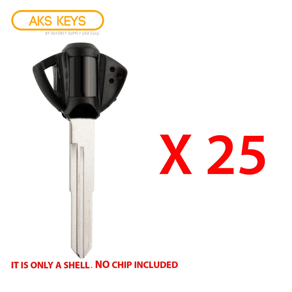 Suzuki Motorcycle Black Key Shell (25 Pack)