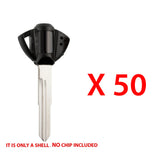 Suzuki Motorcycle Black Key Shell (50 Pack)