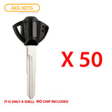 Suzuki Motorcycle Black Key Shell (50 Pack)