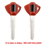 Suzuki Motorcycle Red Key Shell (2 Pack)