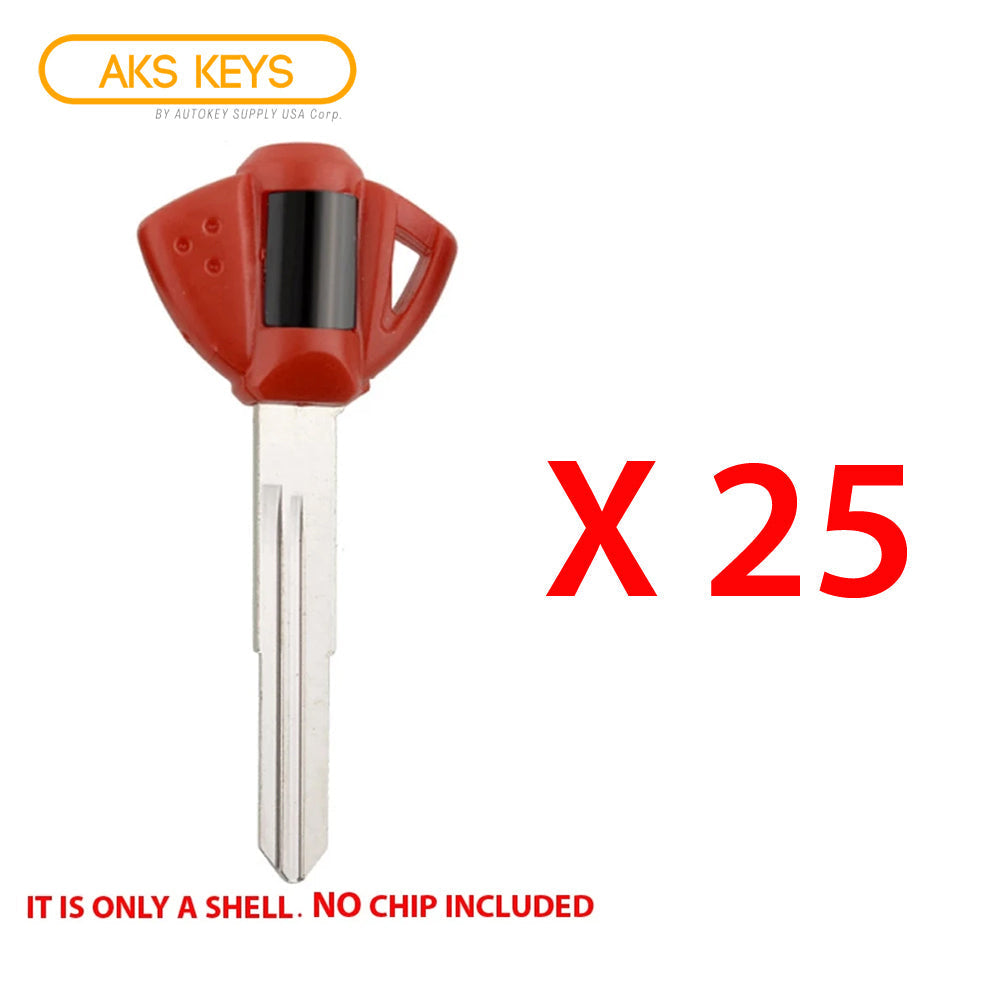 Suzuki Motorcycle Red Key Shell (25 Pack)