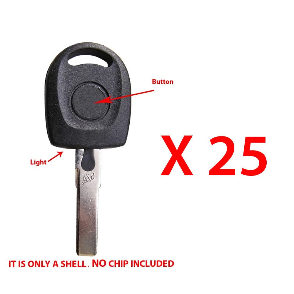 2000 - 2010 VW Key Shell W/ Light (25 Pack)