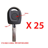 2000 - 2010 VW Key Shell W/ Light (25 Pack)