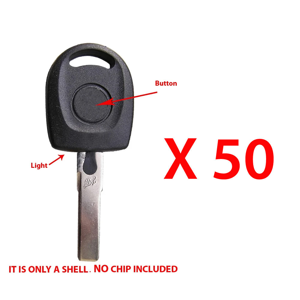 2000 - 2010 VW Key Shell W/ Light (50 Pack)