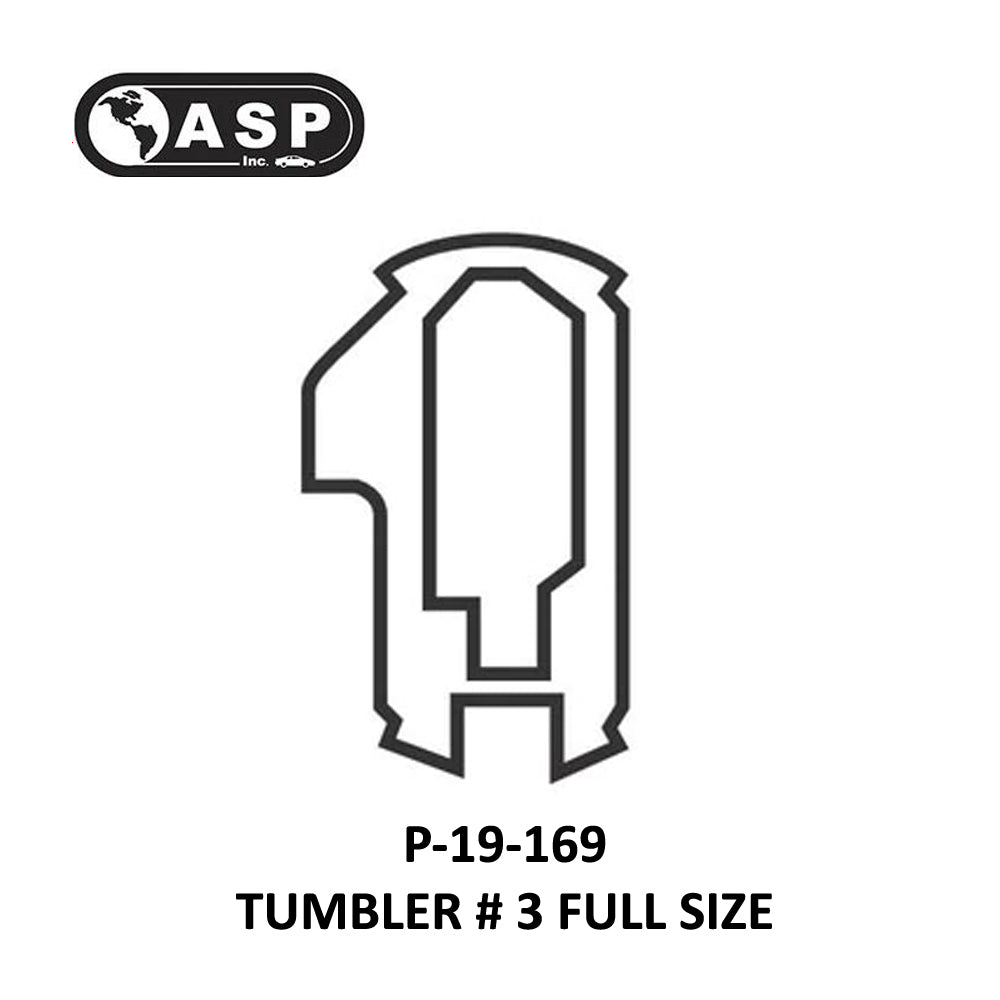 ASP Honda Acura High Security Tumbler  #1 - #4 Full Size P-19-160/ P-19-167 / P-19-168 / P-19-169 (10 Pack)