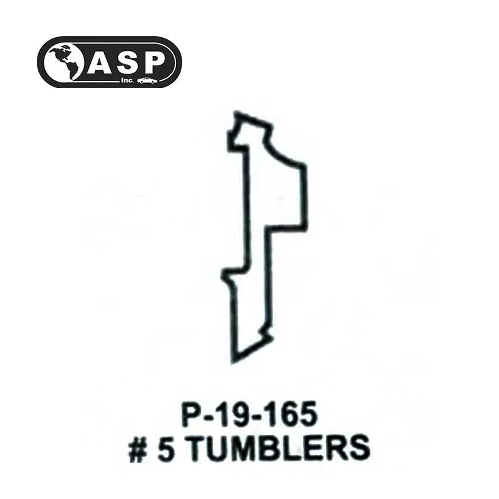 ASP Honda Acura High Security Tumbler  #1 - #6 Split P-19-161/ P-19-162 / P-19-163 / P-19-164 / P-19-165 / P-19-166 (25 Pack)