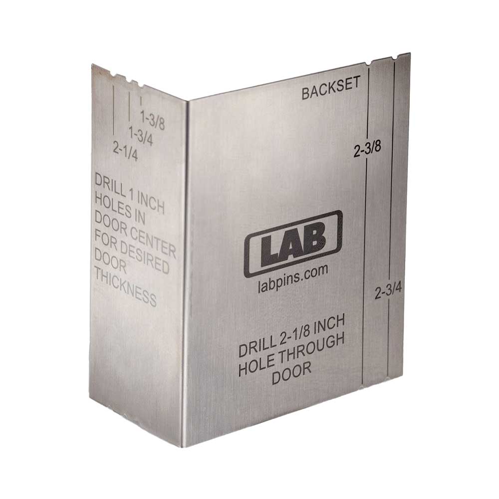 LAB - DPT1 Laser Engraved Door Prep Template - Stainless Steel