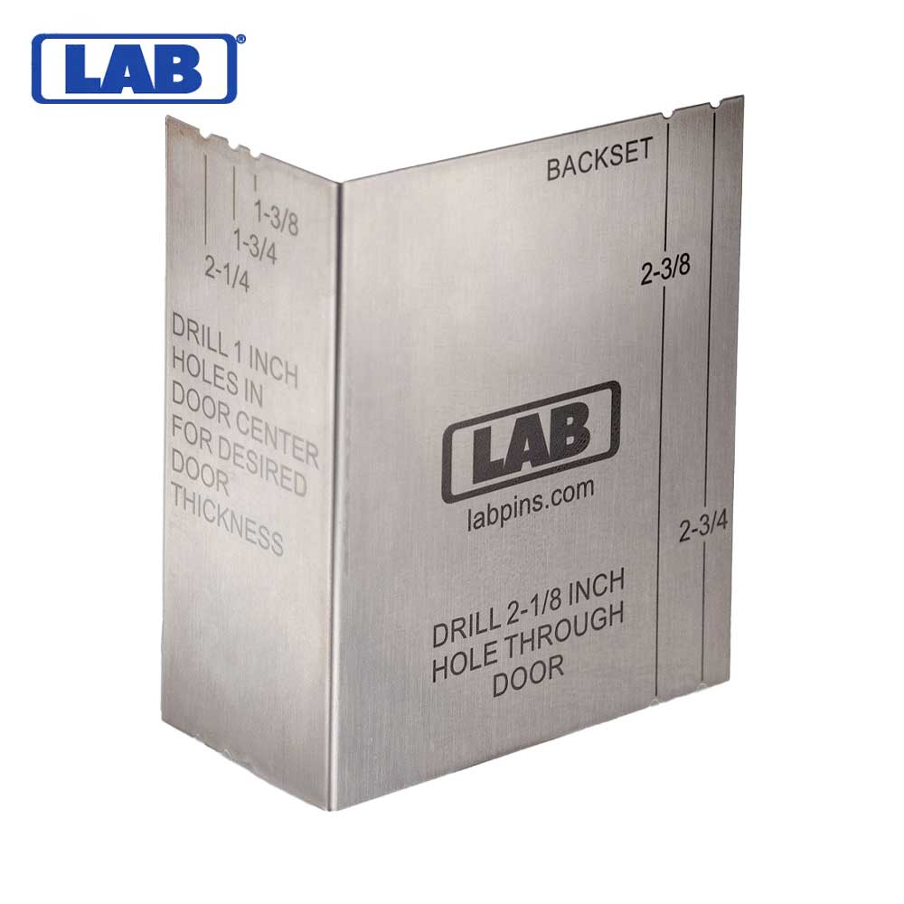 LAB - DPT1 Laser Engraved Door Prep Template - Stainless Steel