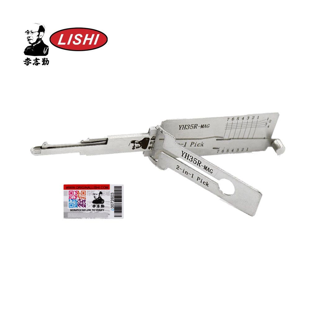 Original Lishi 2-in-1 Pick & Decoder Magnetic Gate Compatible with Yamaha Motor Bikes YH35R