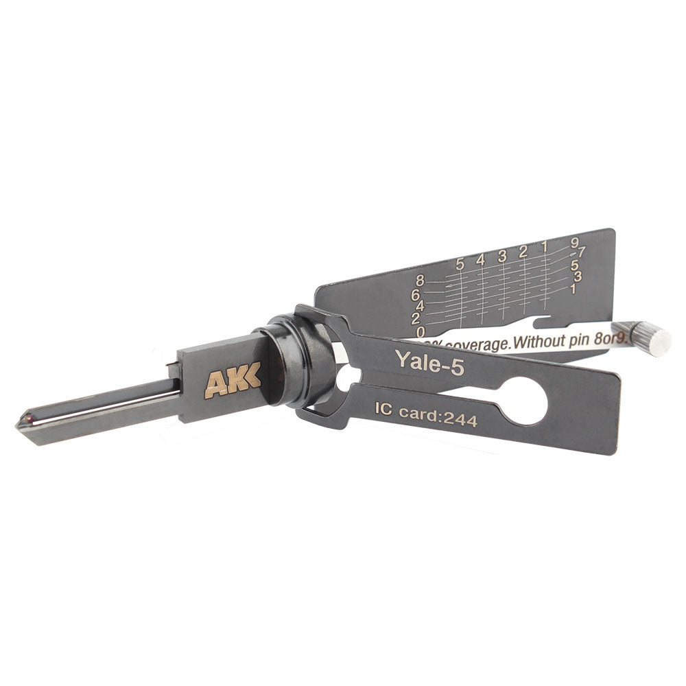 Genuine AKK Lishi Yale-5 (5-Pin) 2-IN-1 Pick for Yale Door Locks