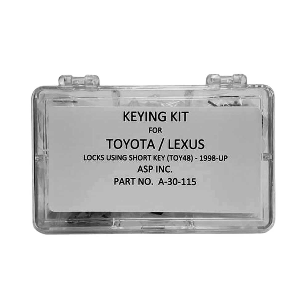 1998 - 2009 ASP Lexus Short Blade Keying Tumbler Kit (A-30-115)