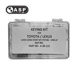 1998 - 2009 ASP Lexus Short Blade Keying Tumbler Kit (A-30-115)