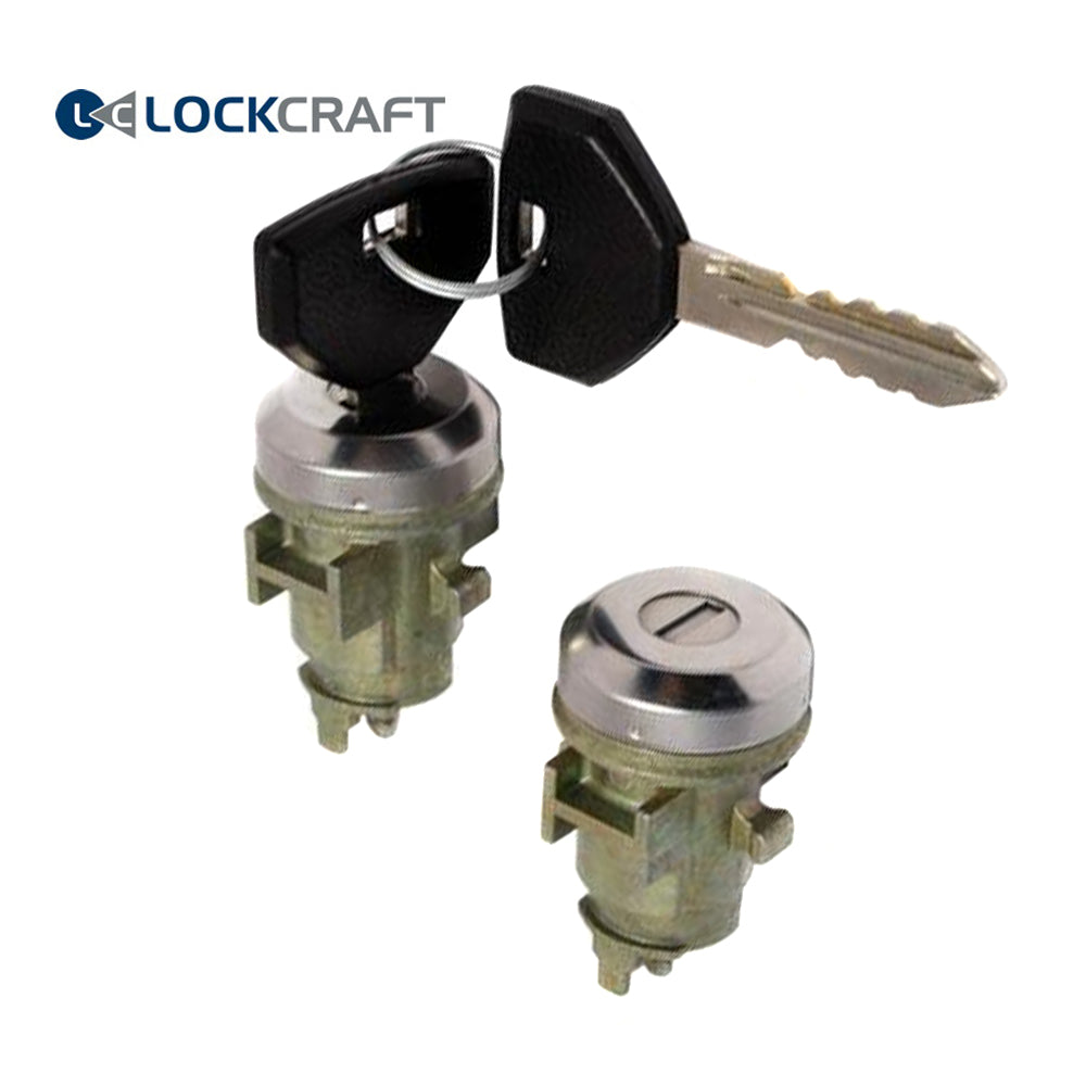 1995 - 2007 Lockcraft Chrysler Dodge Eagle Jeep Mitsubishi Plymouth Chrome Coded Door Lock Set / DL8006