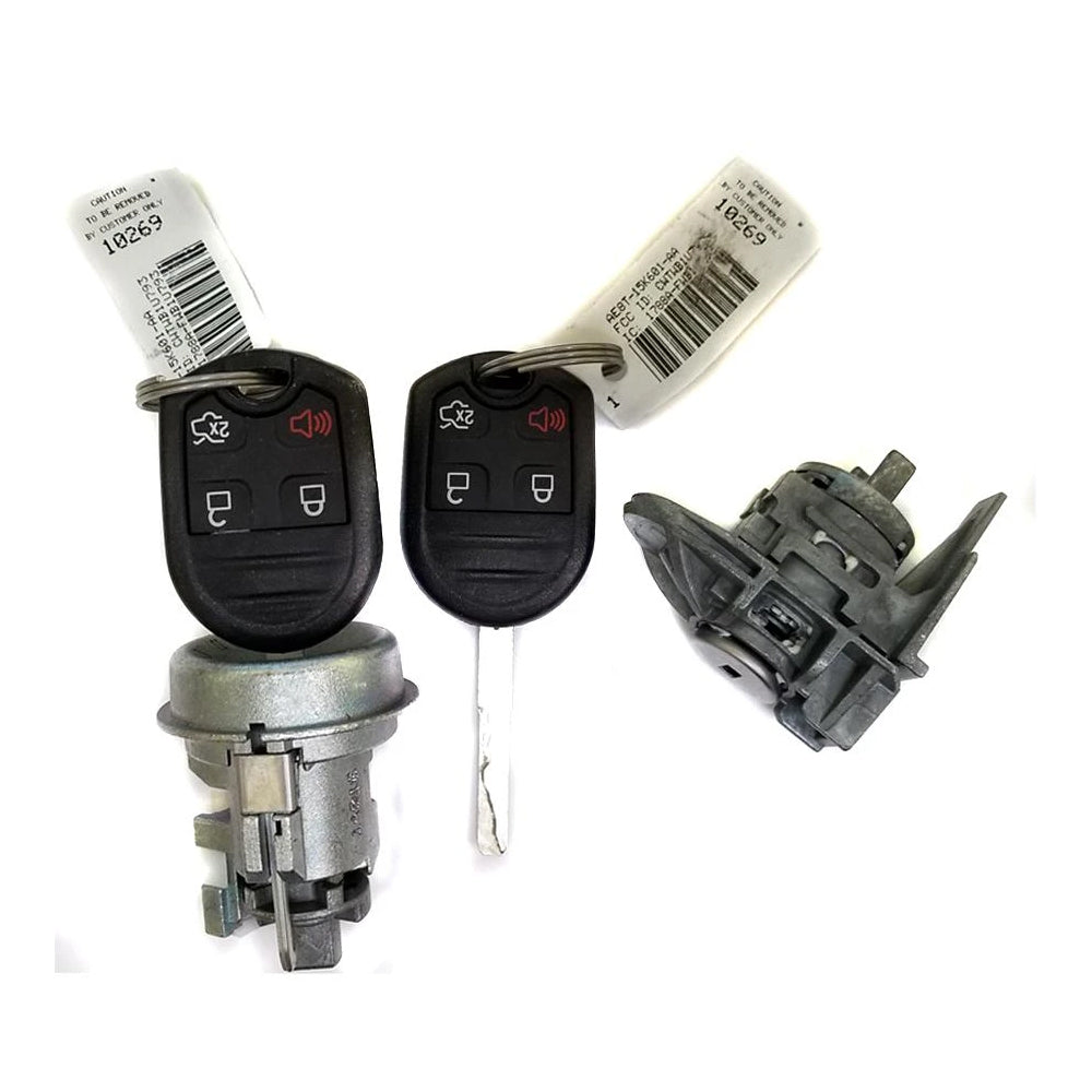 2015 - 2018 Ford Remote Key Coded Ignition Lock Set (Two Remote Head Keys 4B Fcc# CWTWB1U793 &amp; Ignition and door)