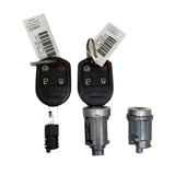 2011 - 2017 Ford Remote Key Coded Ignition Lock Set (Two Remote Head Keys 4B, Ignition, Door and Glove Box Locks)