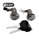 1972 - 1993 ASP Mazda / MZ16 / X26 / X131 / Driver & Passenger Door Lock Cylinder Pair Coded Chrome (DP-20-101)