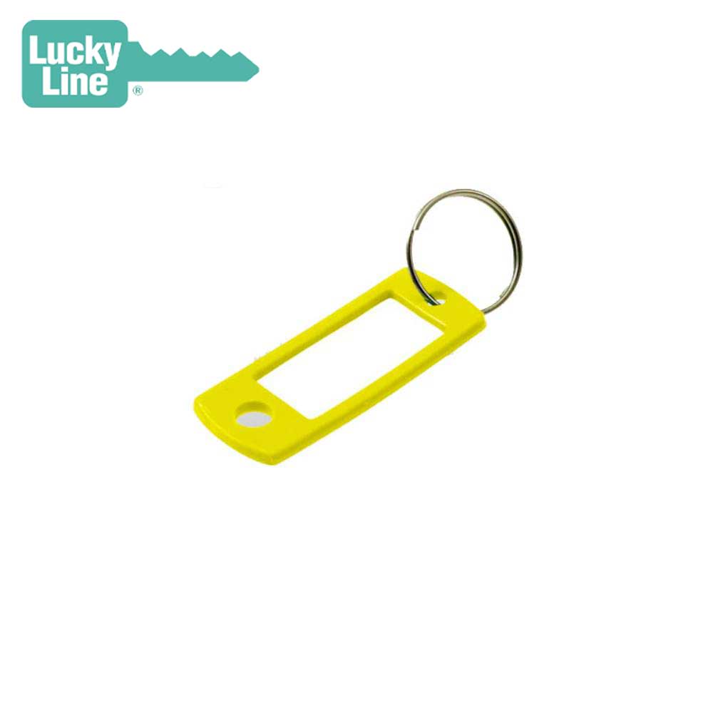 Lucky Line - 16980 - Yellow - Key Tag with Ring - 50 Pack